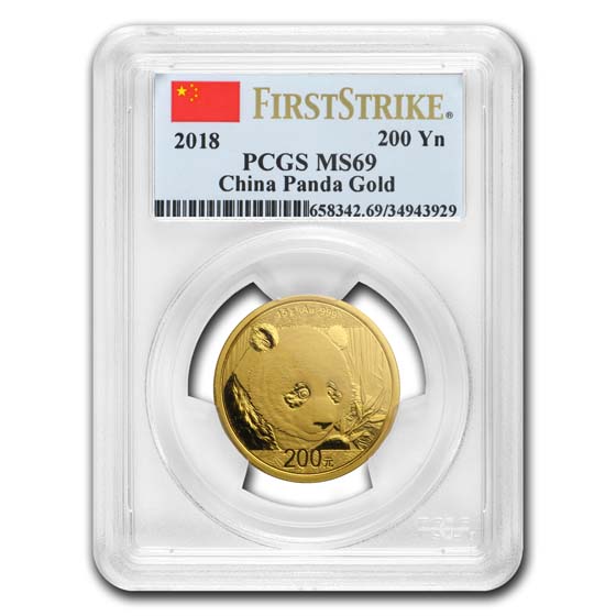 Buy 2018 China 15 Gram Gold Panda MS-69 PCGS (FS)
