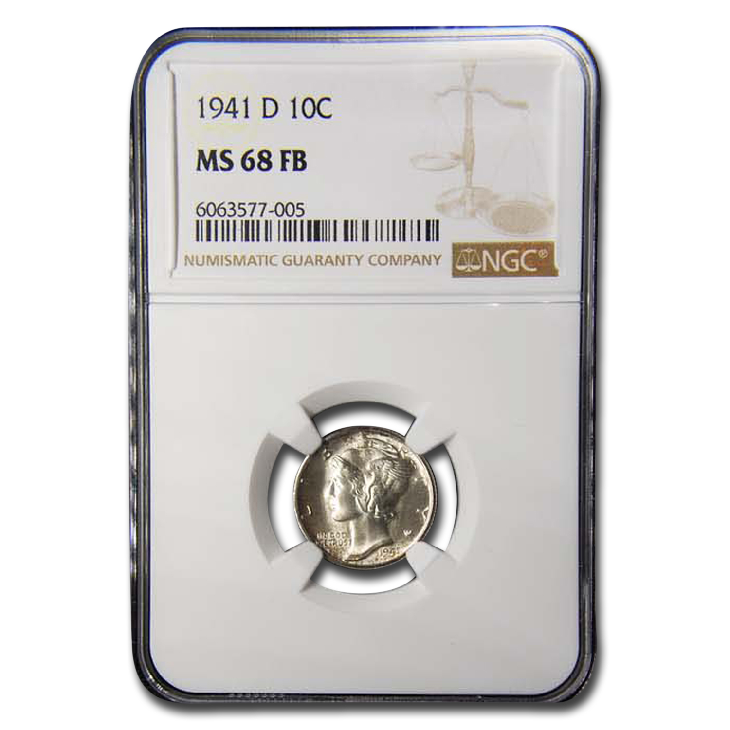 Buy 1941-D Mercury Dime MS-68 NGC (FB)