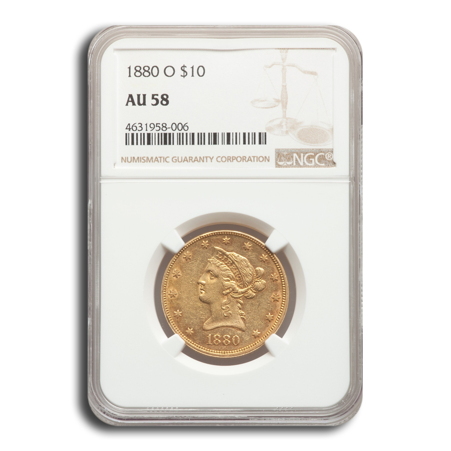 Buy 1880-O $10 Liberty Gold Eagle AU-58 NGC - Click Image to Close