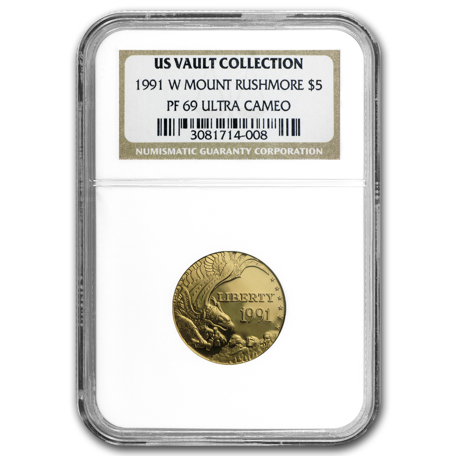 Buy 1991-W Gold $5 Commem Mount Rushmore PF-69 NGC