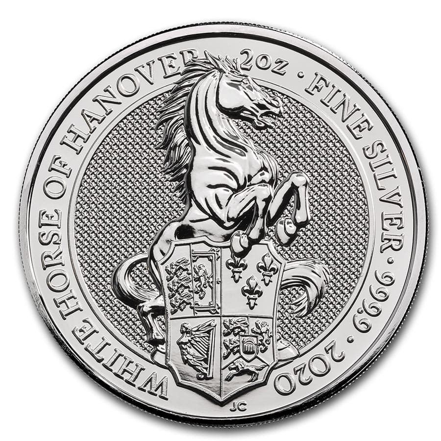 Buy 2020 Great Britain 2 oz Silver Queen's Beasts The White Horse - Click Image to Close