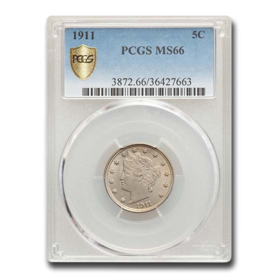 Buy 1911 Liberty Head V Nickel MS-66 PCGS