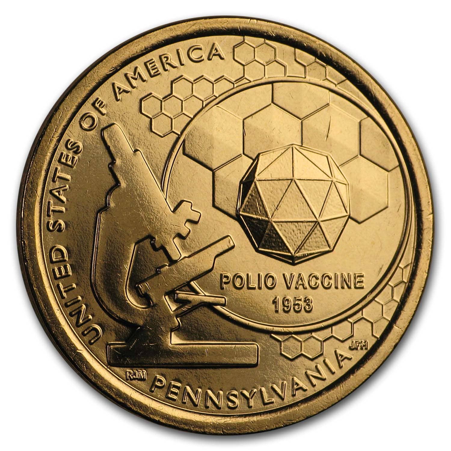 Buy 2019-D American Innovation $1 Polio Vaccine BU (PA) - Click Image to Close