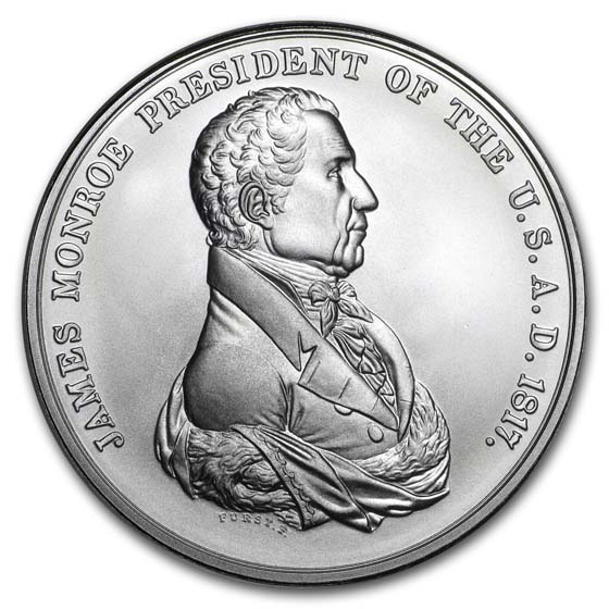 Buy U.S. Mint Silver James Monroe Presidential Medal - Click Image to Close