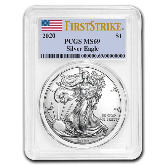 Buy 2020 American Silver Eagle MS-69 PCGS (FirstStrike?)