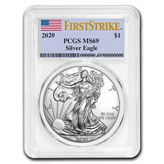 Buy 2020 American Silver Eagle MS-69 PCGS (FirstStrike?)