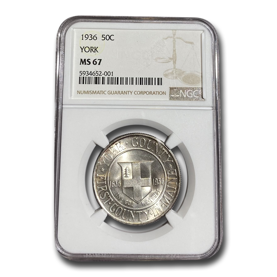 Buy 1936 York County, Maine Tercentenary Half Dollar MS-67 NGC