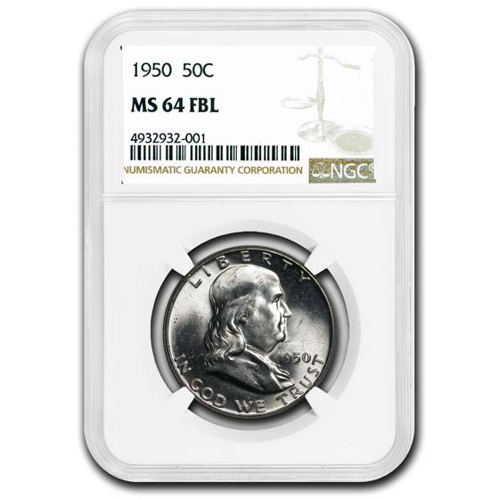 Buy 1950 Franklin Half Dollar MS-64 NGC (FBL)
