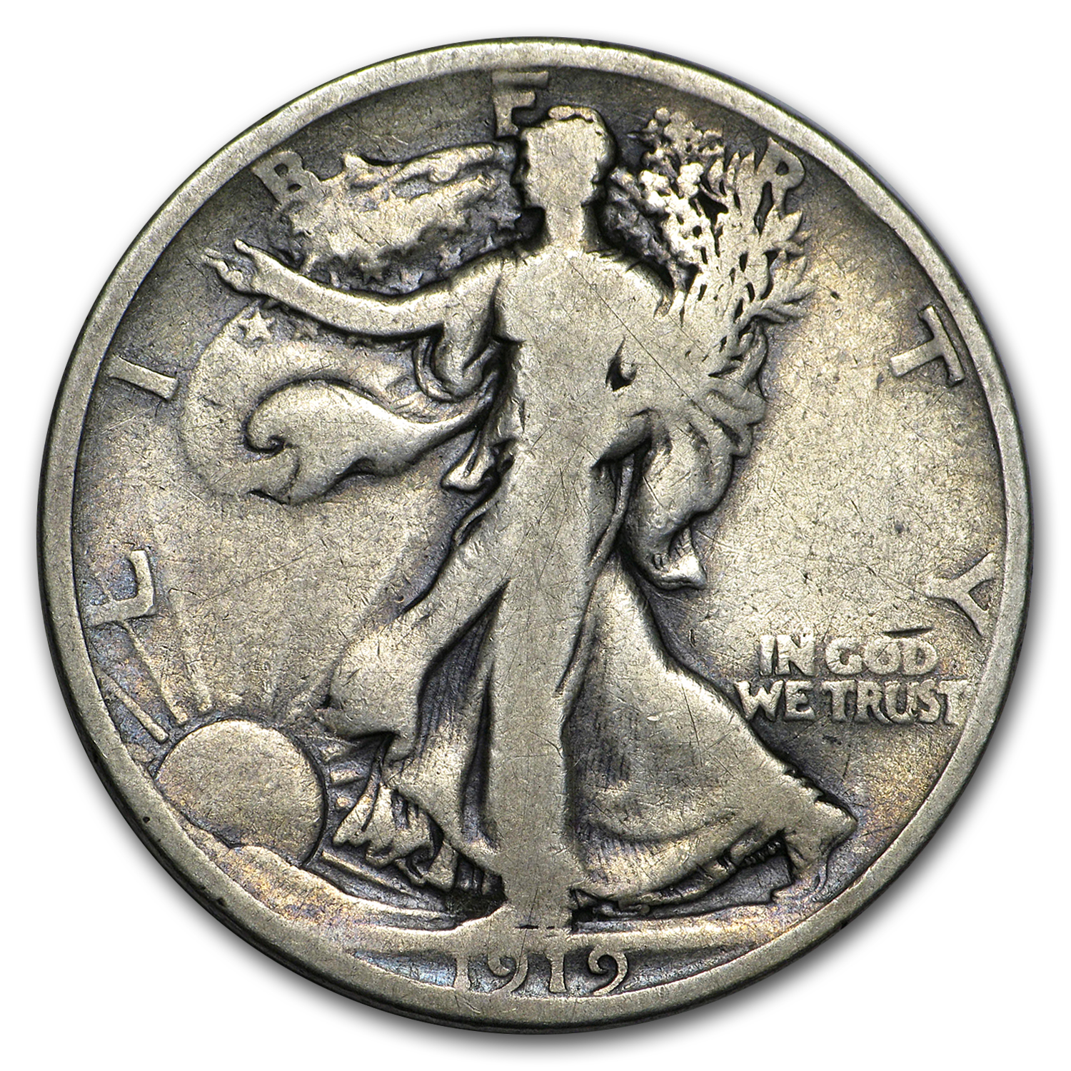 Buy 1919-D Walking Liberty Half Dollar VG