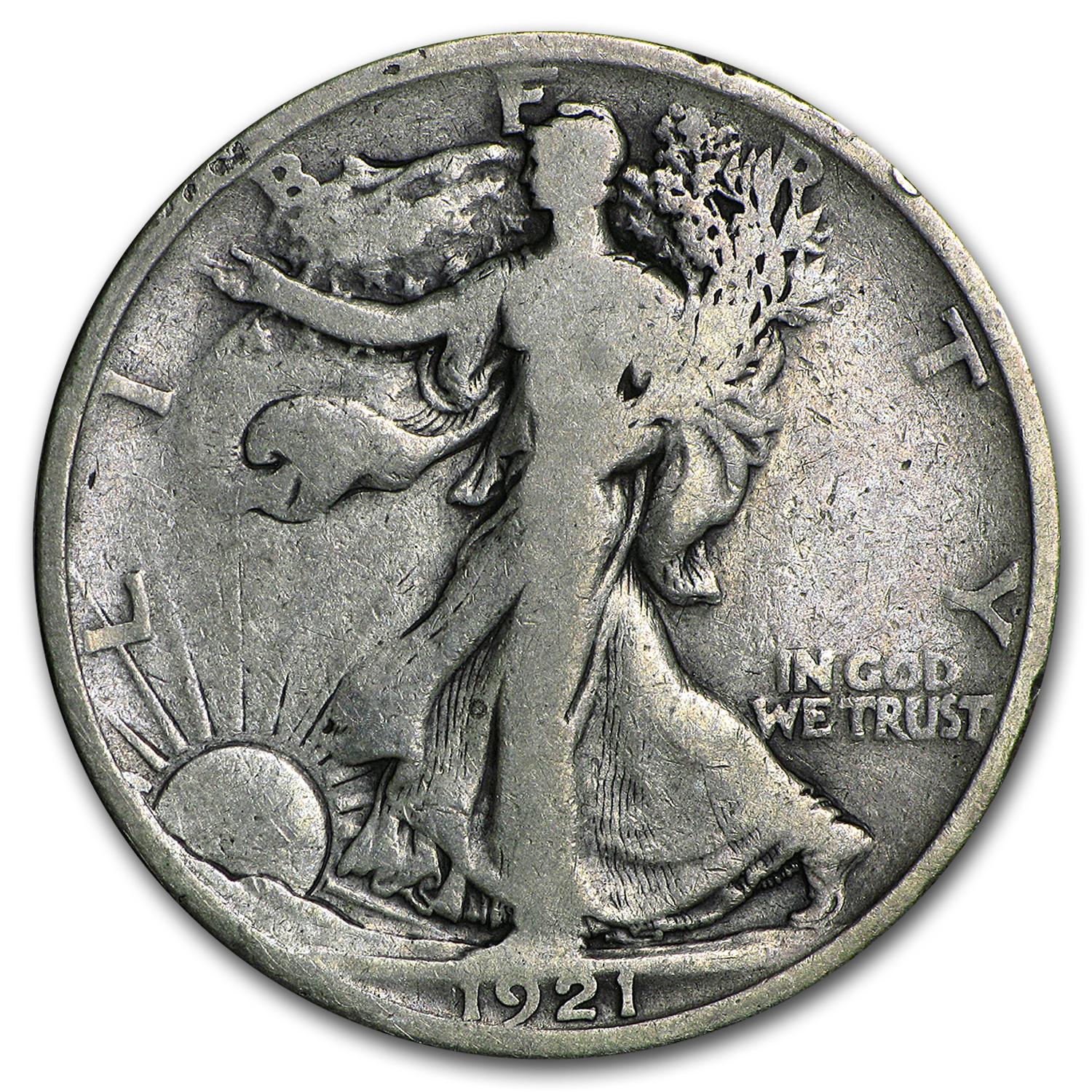 Buy 1921 Walking Liberty Half Dollar VG