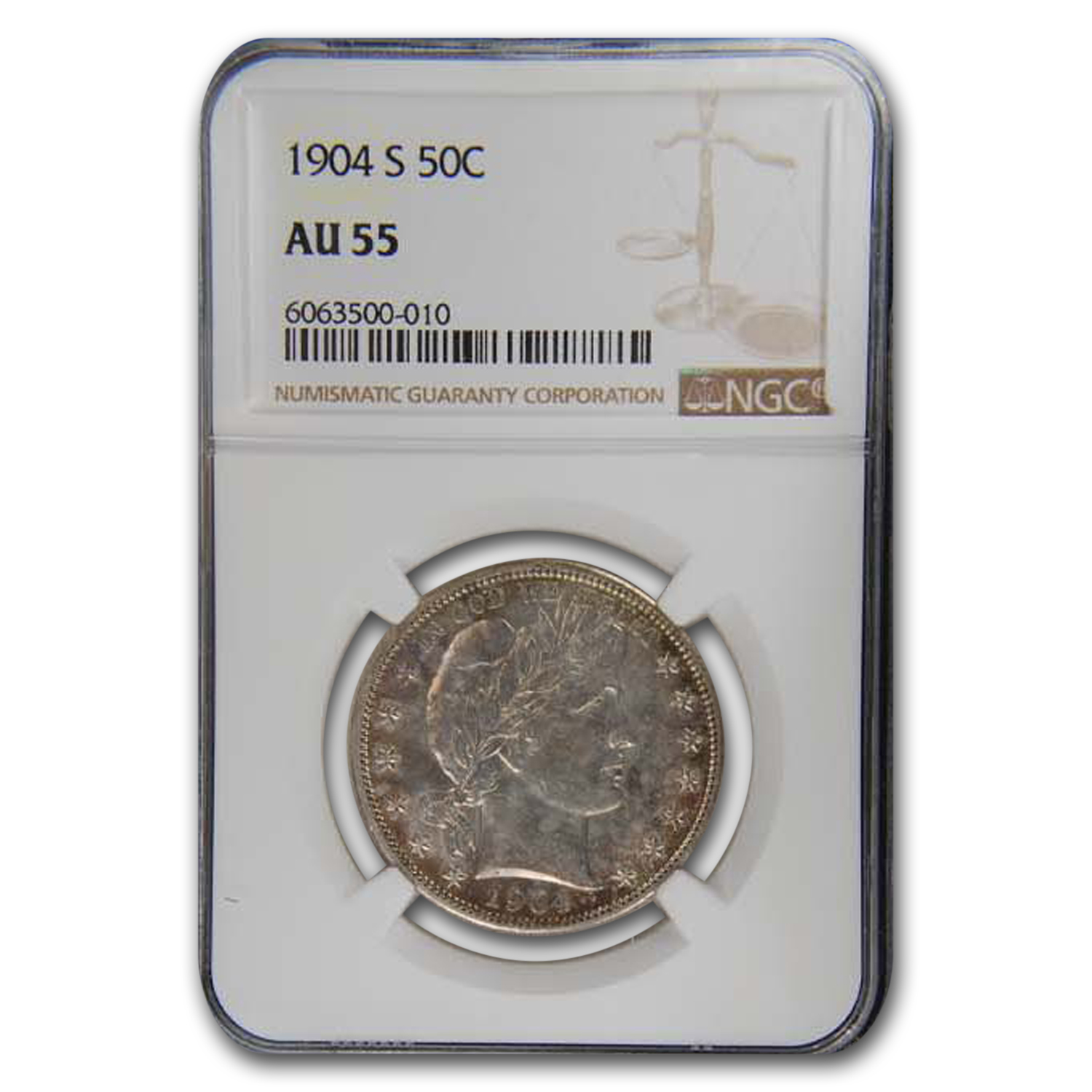 Buy 1904-S Barber Half Dollar AU-55 NGC