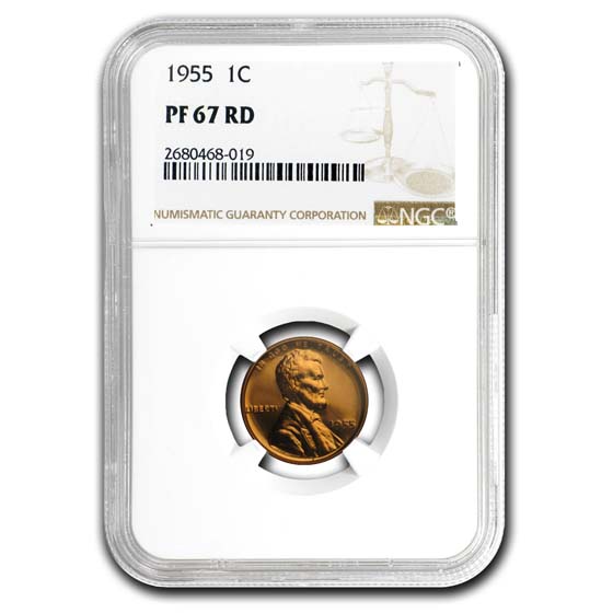 Buy 1955 Lincoln Cent PF-67 NGC (Red)