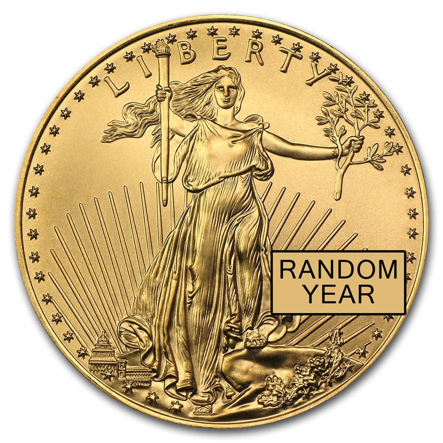 Buy 1/2 oz American Gold Eagle BU (Random Year) - Click Image to Close