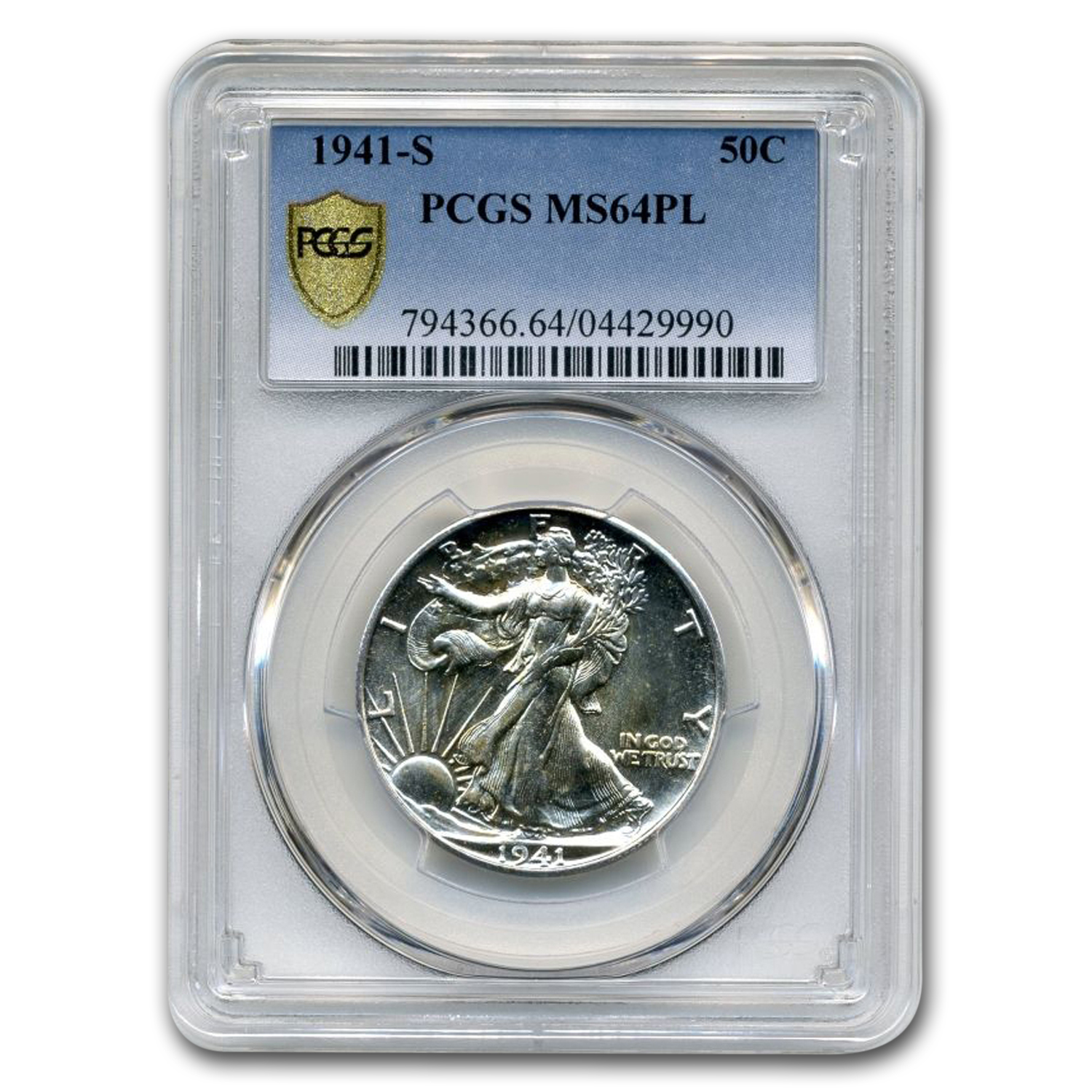 Buy 1941-S Walking Liberty Half Dollar MS-64 PCGS (PL)