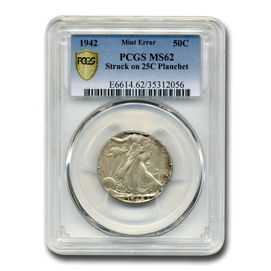 Buy 1942 Walking Liberty Half Dollar MS-62 PCGS 25C