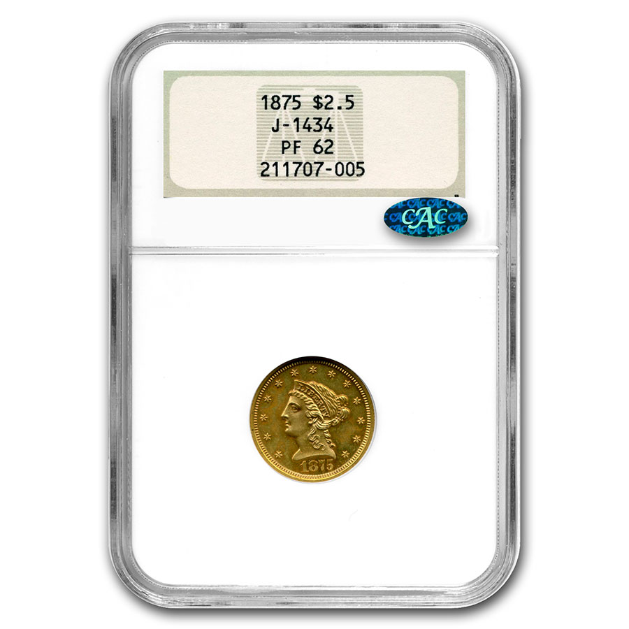 Buy 1875 Gold $2.50 Pattern PF-62 NGC CAC (J-1434)