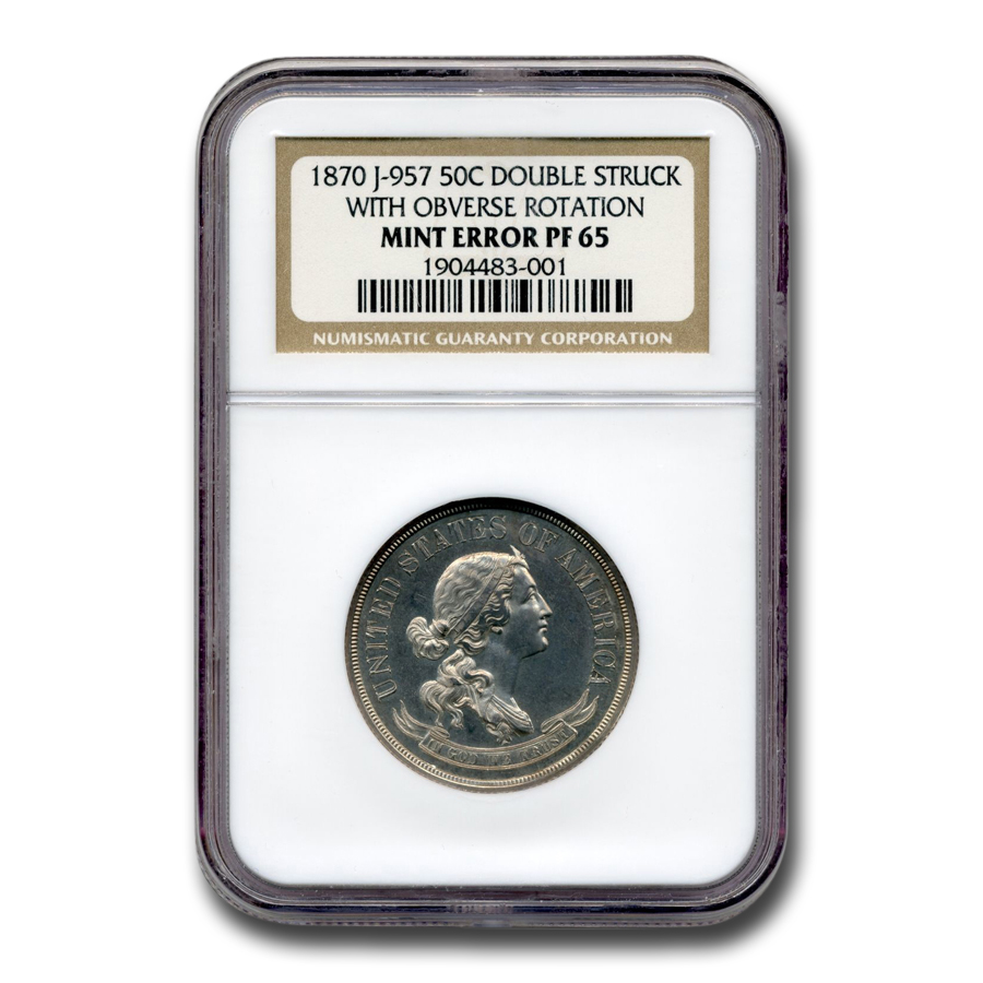 Buy 1870 Half Dollar Pattern PF-65 NGC (J-957, Double Struck w/Rtn)