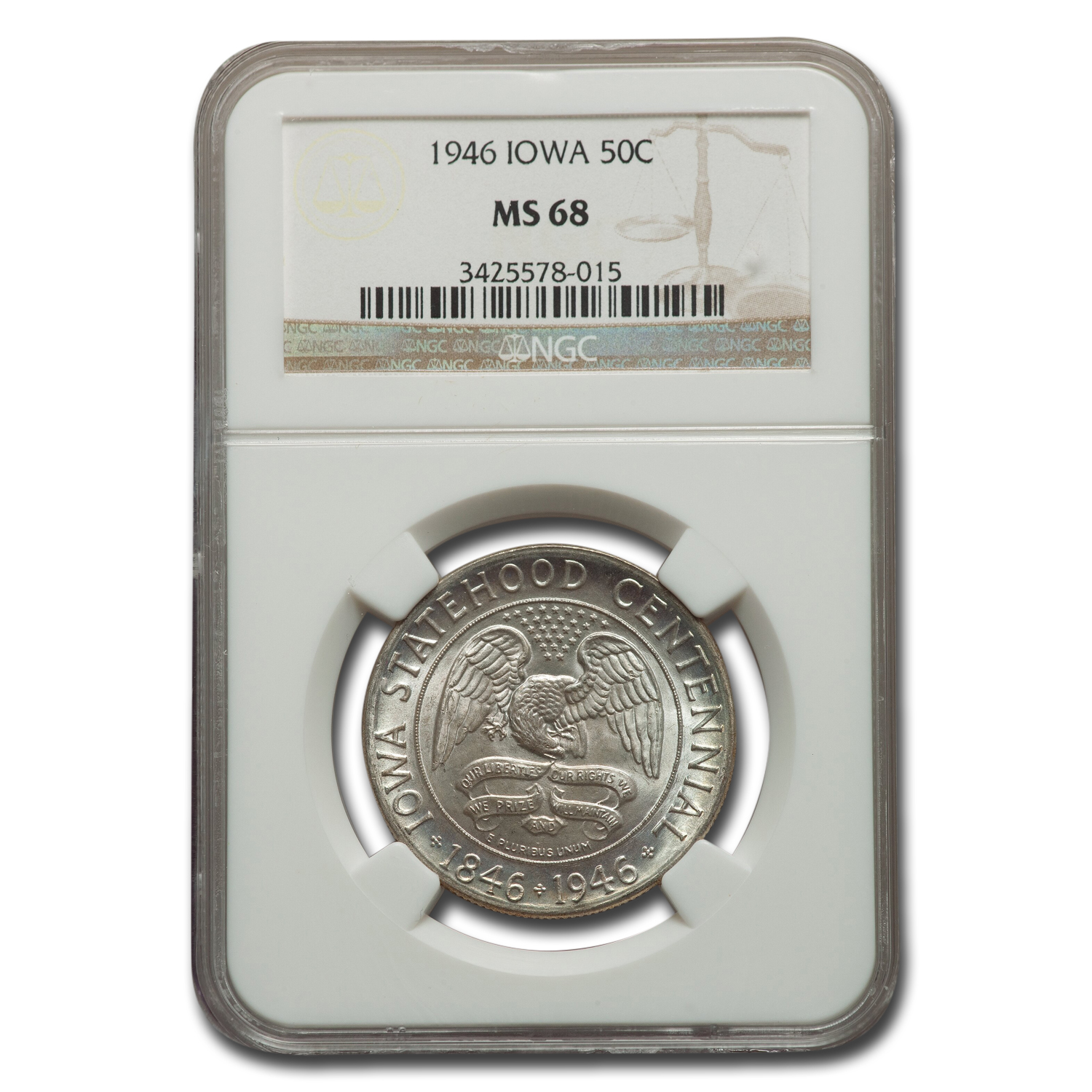 Buy 1946 Iowa Centennial Half Dollar Commem MS-68 NGC - Click Image to Close