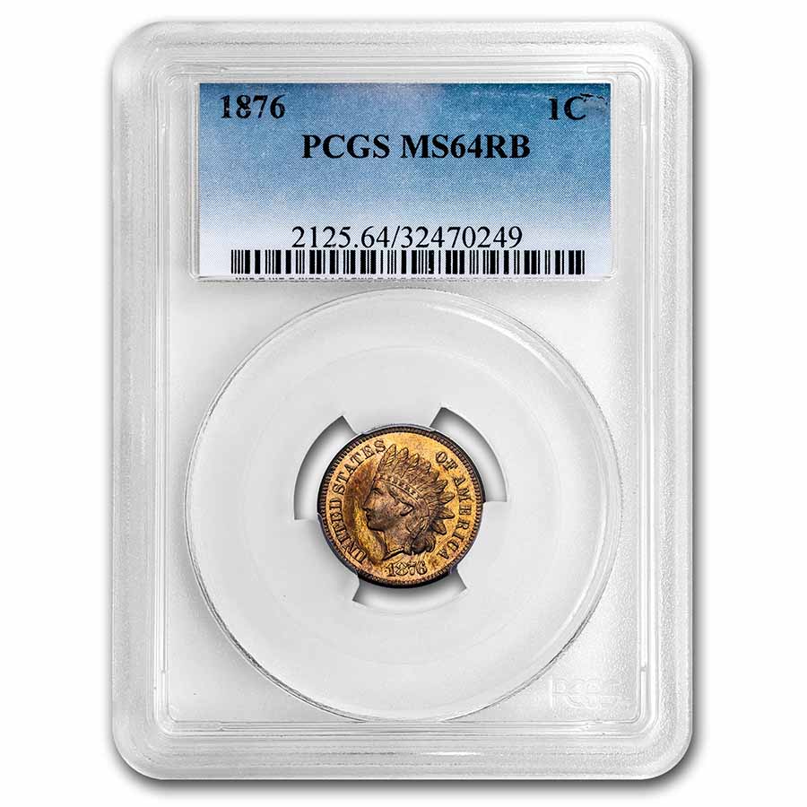 Buy 1876 Indian Head Cent MS-64 PCGS (Red/Brown)