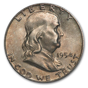 Buy 1954 Franklin Half Dollar AU