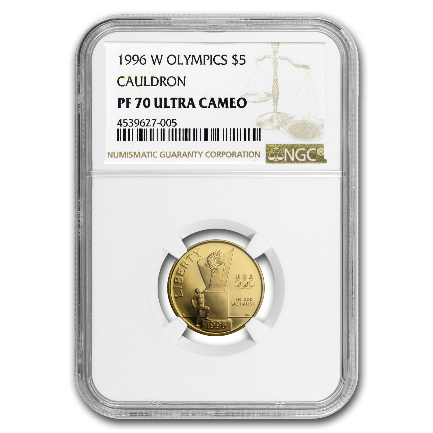 Buy 1996-W Gold $5 Commem Cauldron PF-70 NGC