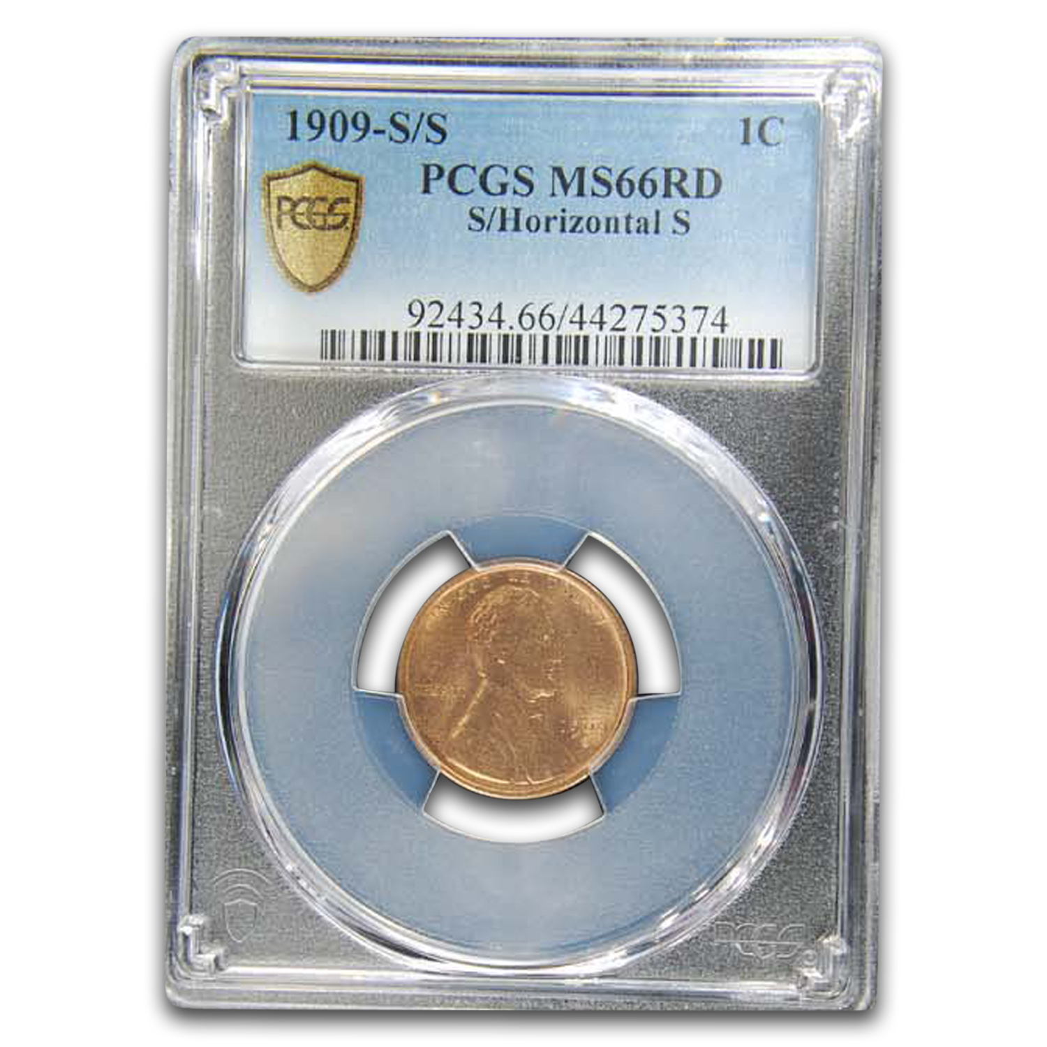 Buy 1909-S/S Lincoln Cent MS-66 PCGS (Red, S/Horizontal S)