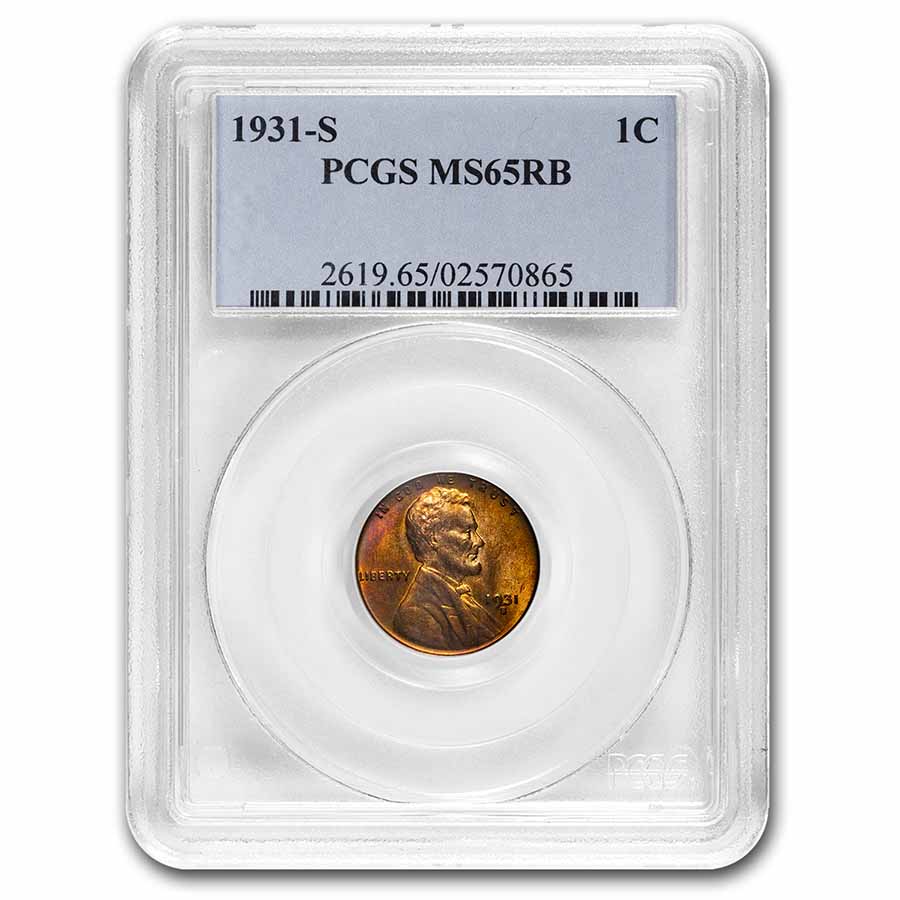 Buy 1931-S Lincoln Cent MS-65 PCGS (Red/Brown)