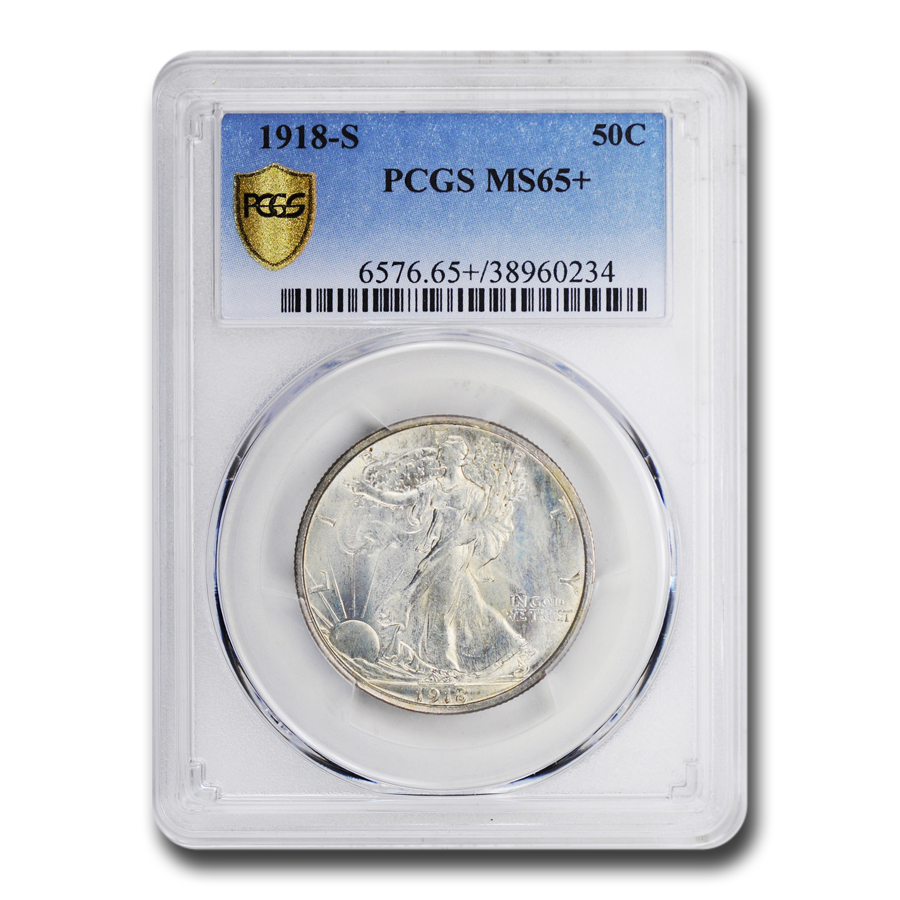 Buy 1918-S Walking Liberty Half Dollar MS-65+ PCGS (Plus)