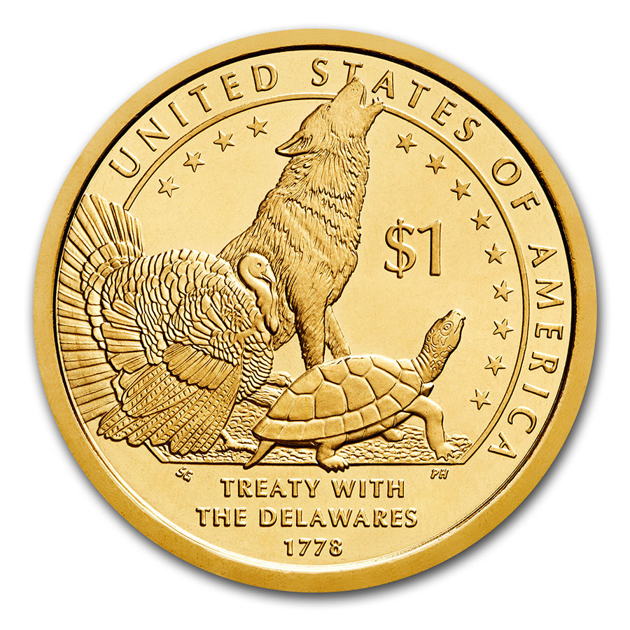 Buy 2013-D Native Amer $1 - Treaty with the Delawares BU - Click Image to Close