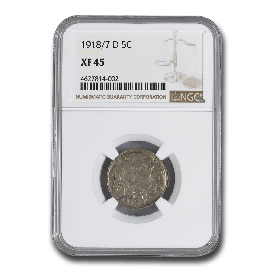 Buy 1918/7-D Buffalo Nickel XF-45 NGC