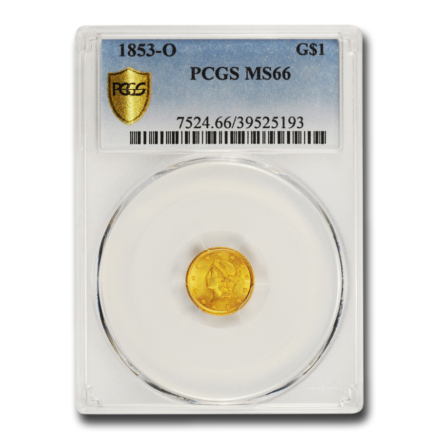 Buy 1853-O $1 Liberty Head Gold Dollar MS-66 PCGS - Click Image to Close
