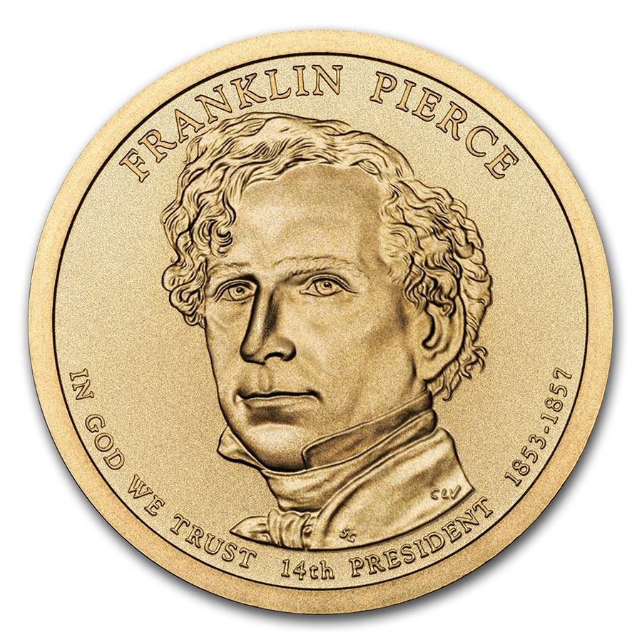 Buy 2010-P Franklin Pierce Presidential Dollar BU - Click Image to Close