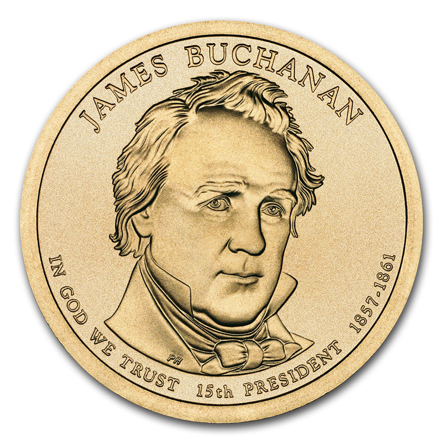 Buy 2010-P James Buchanan Presidential Dollar BU - Click Image to Close