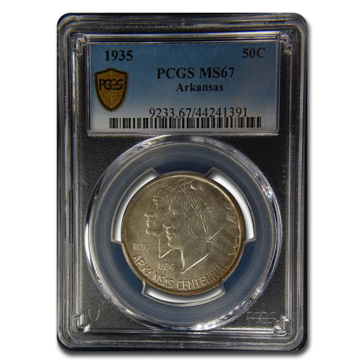 Buy 1935 Arkansas Centennial Half Dollar Commem MS-67 PCGS - Click Image to Close