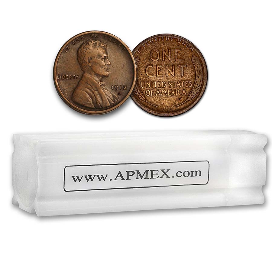 Buy 1912-D Lincoln Cent 50-Coin Roll Avg Circ