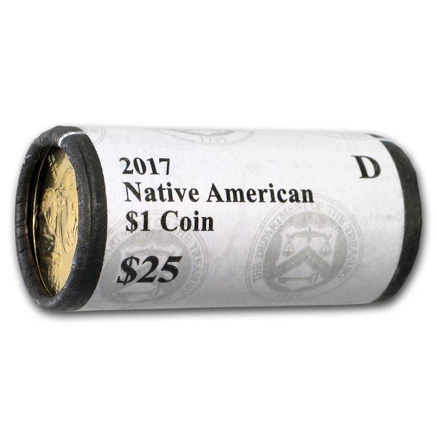 Buy 2017-D Native Amer $1 - Sequoyah (25 Coin Mint Roll) BU