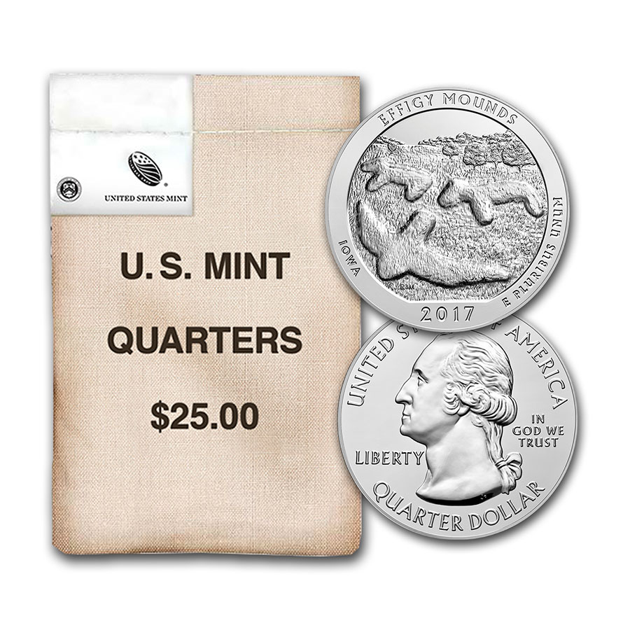 Buy 2017-P ATB Quarter Effigy Mounds Monument $25 Mint Sealed Bag