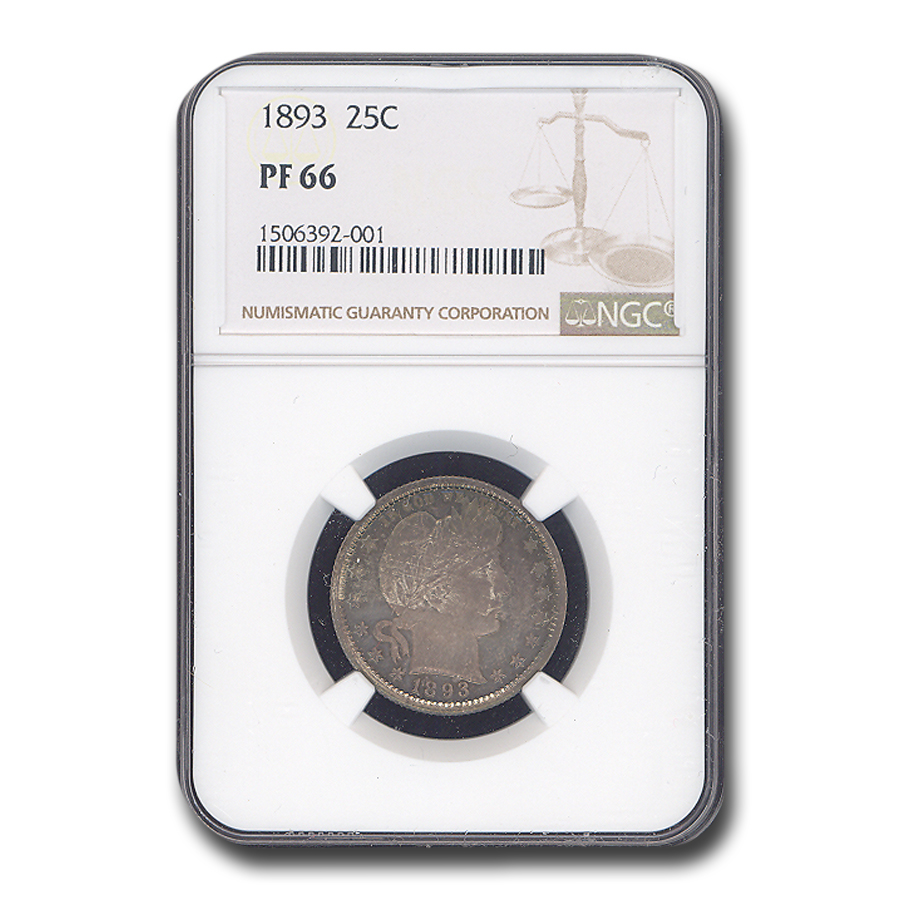 Buy 1893 Barber Quarter PF-66 NGC