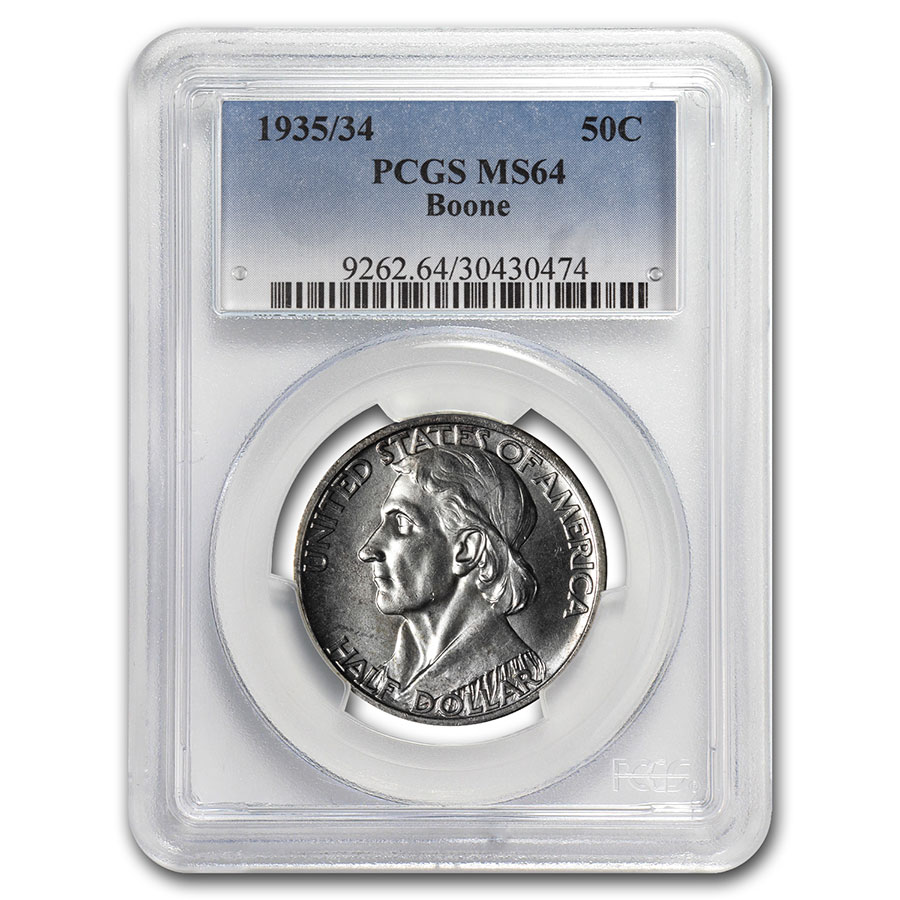 Buy 1935/34 Boone Commemorative Half Dollar MS-64 PCGS