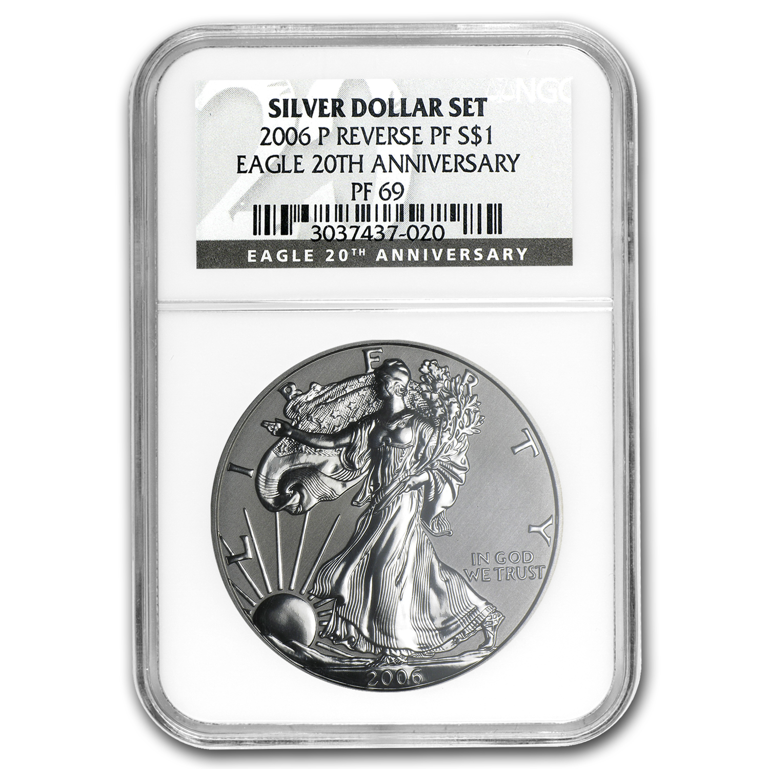 Buy 2006-P Reverse Proof Silver Eagle PF-69 NGC (20th Anniv)