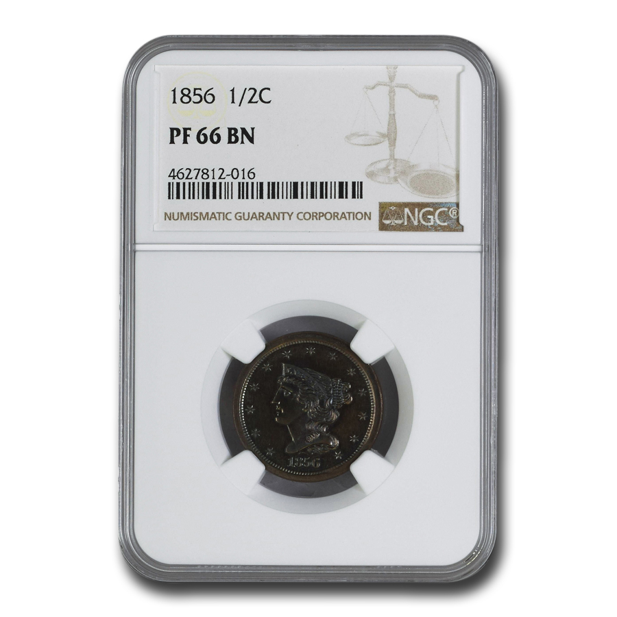 Buy 1856 Half Cent PF-66 NGC (Brown)