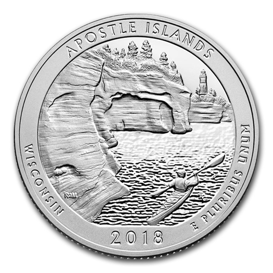 Buy 2018-S ATB Quarter Apostle Is National Lakeshore Silver Proof