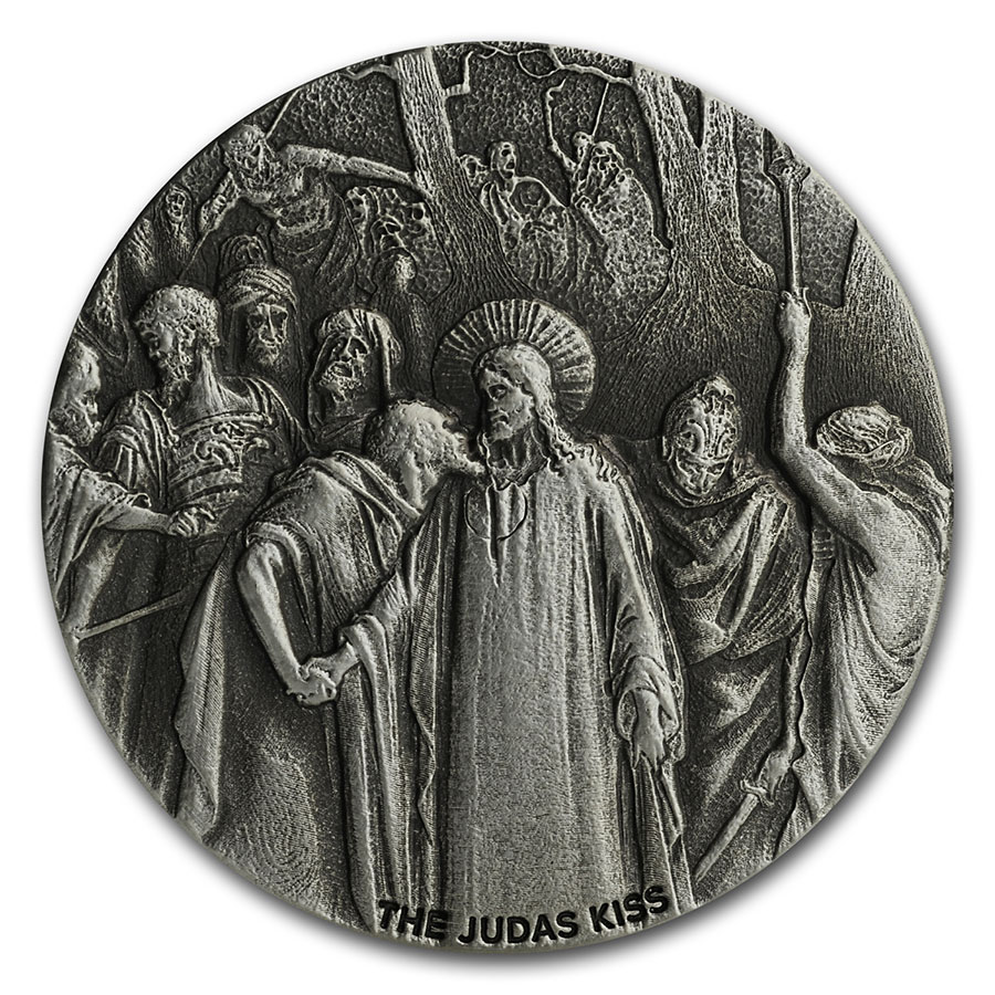 Buy 2020 2 oz Silver Coin - Biblical Series (The Judas Kiss) - Click Image to Close