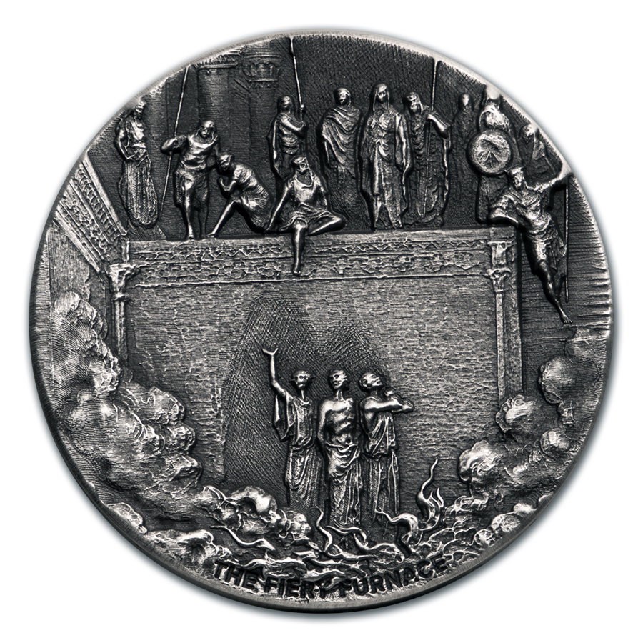 Buy 2020 2 oz Silver Coin - Biblical Series (The Fiery Furnace) - Click Image to Close