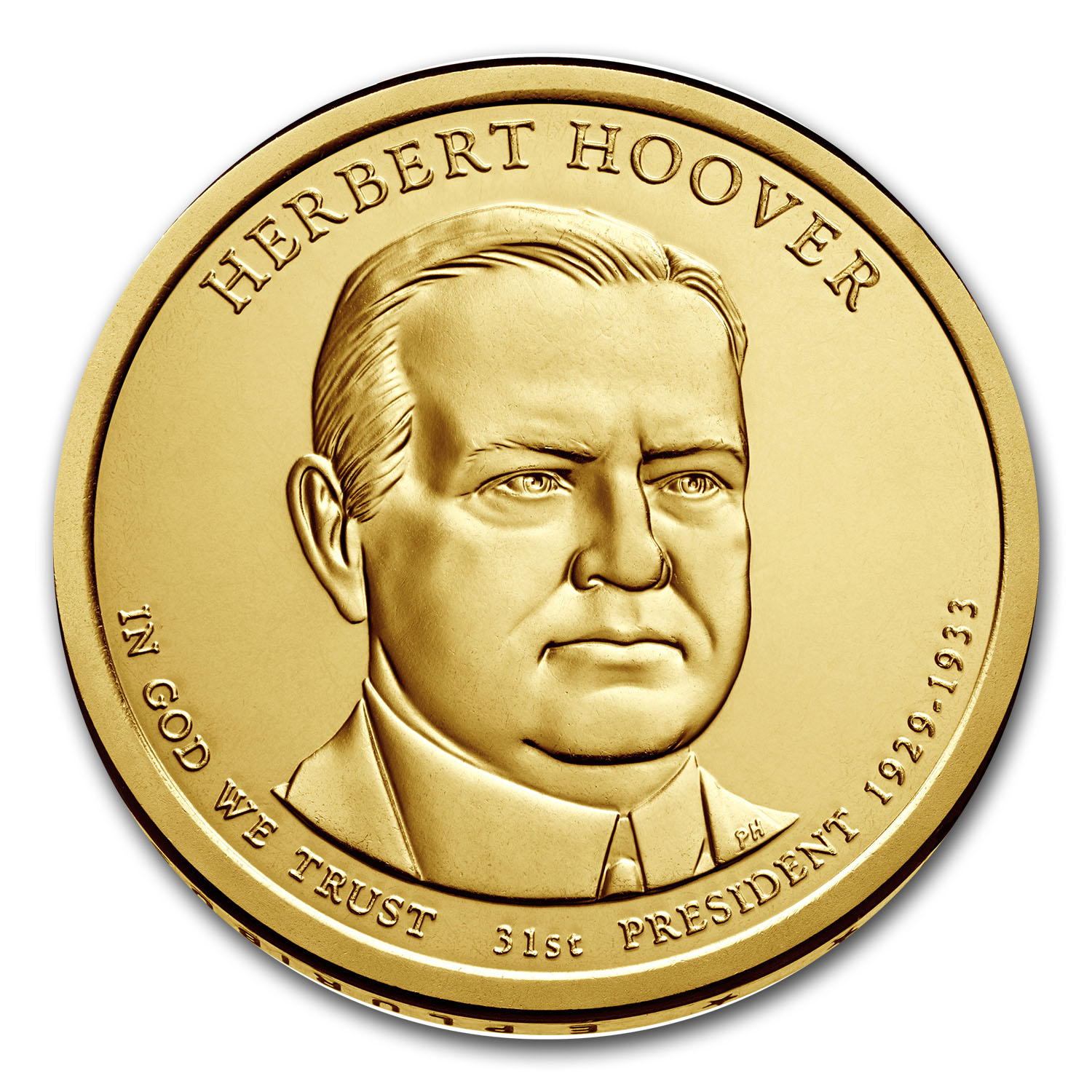 Buy 2014-D Herbert Hoover Presidential Dollar BU - Click Image to Close