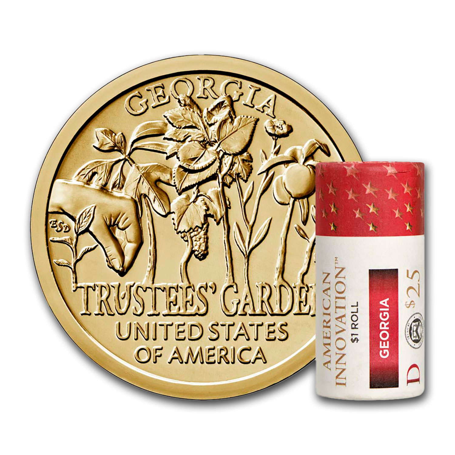 Buy 2019-D American Innovation $1 Trustees' Garden ($25 Roll) (GA)