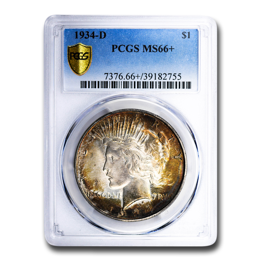 Buy 1934-D Peace Dollar MS-66+ PCGS