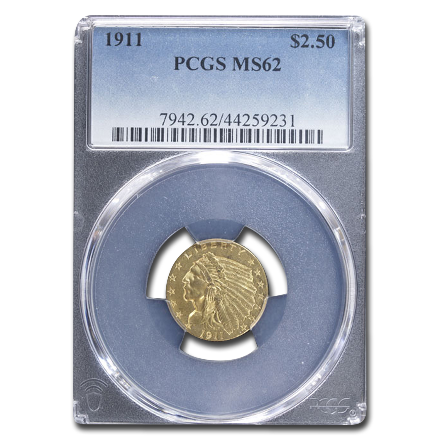 Buy 1911 $2.50 Indian Gold Quarter Eagle MS-62 PCGS
