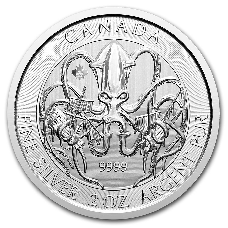 Buy 2020 Canadian 2 oz Silver Creatures of the North Kraken