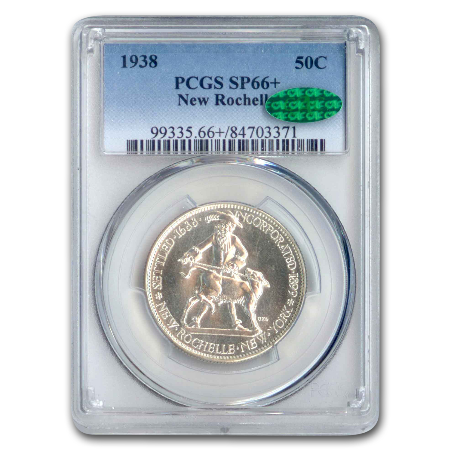 Buy 1938 New Rochelle Half 250th Anniversary SP-66+ PCGS CAC - Click Image to Close